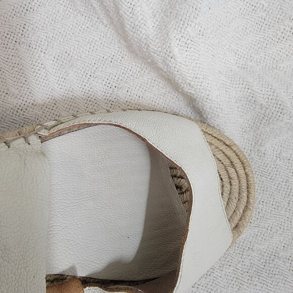 Eileen‎ Fisher Women's Willow Platform Wedge Espadrille Sandals Size 11 Ivory - Picture 8 of 16